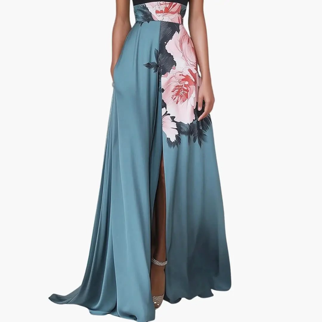 Women’s Sleeveless Maxi Dress with Side Slit