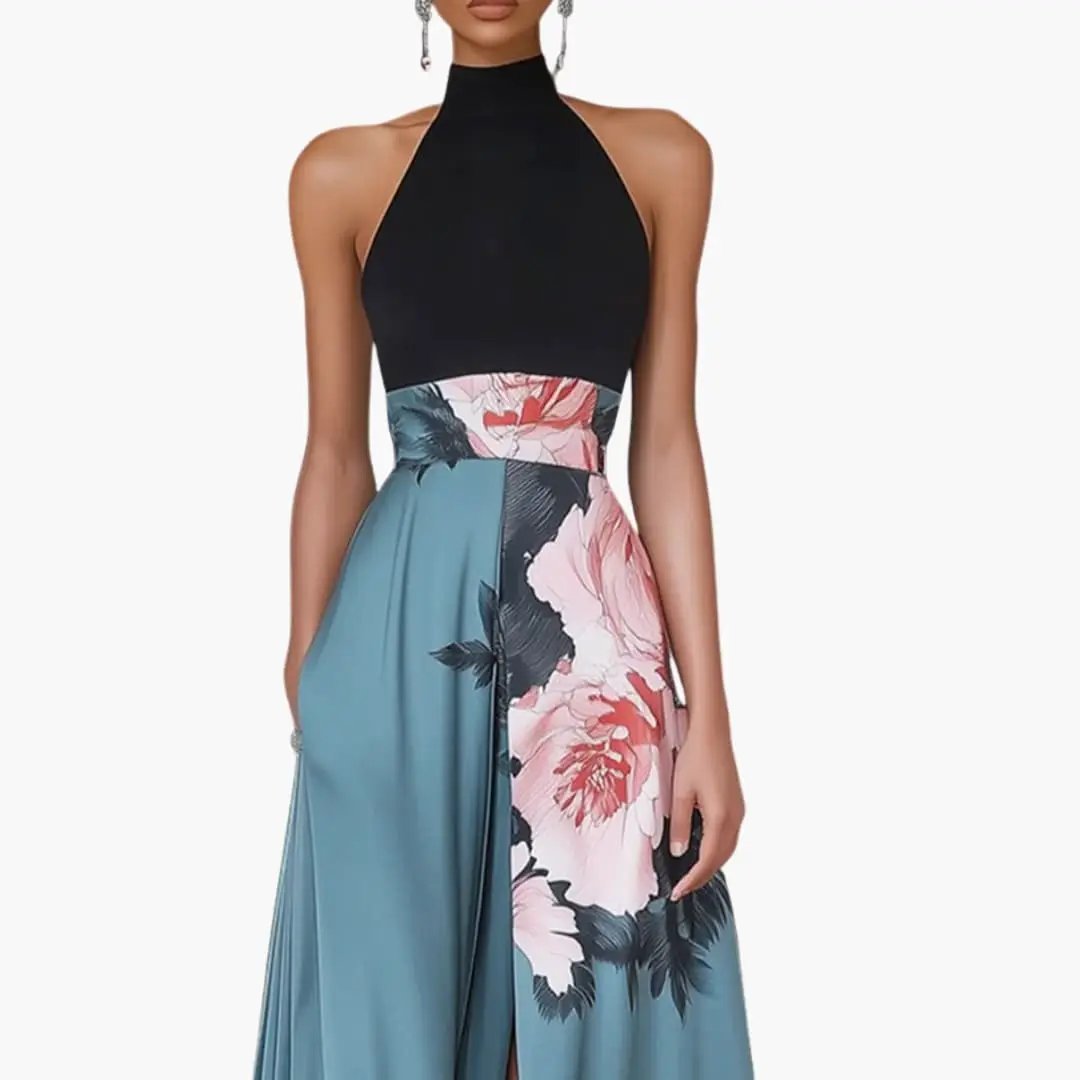Women’s Sleeveless Maxi Dress with Side Slit