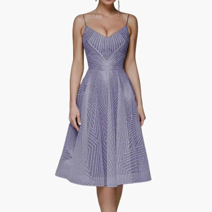 Women’s Sleeveless Midi Dress with Open Back