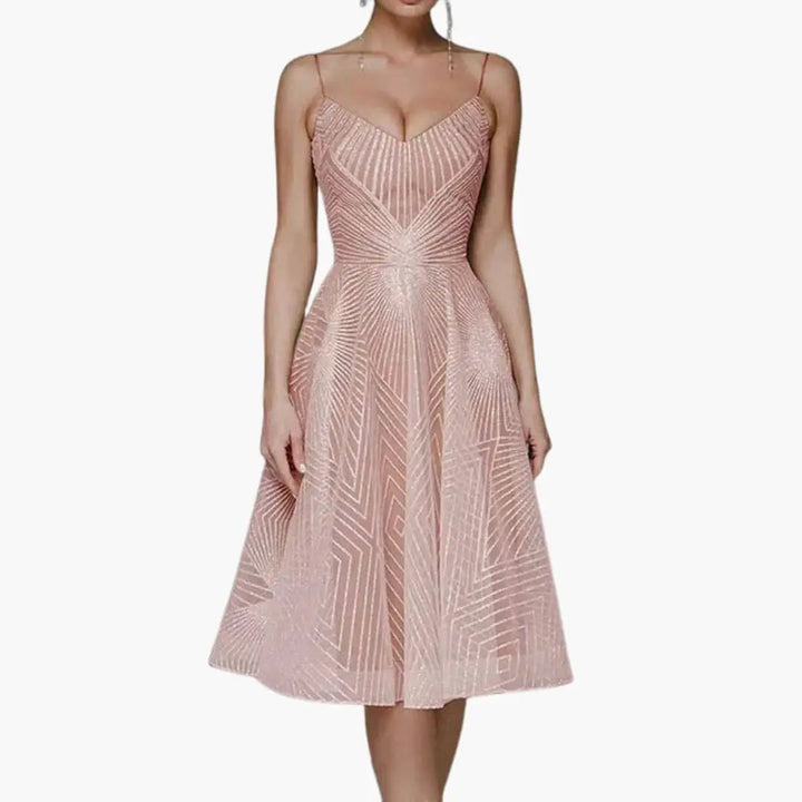 Women’s Sleeveless Midi Dress with Open Back