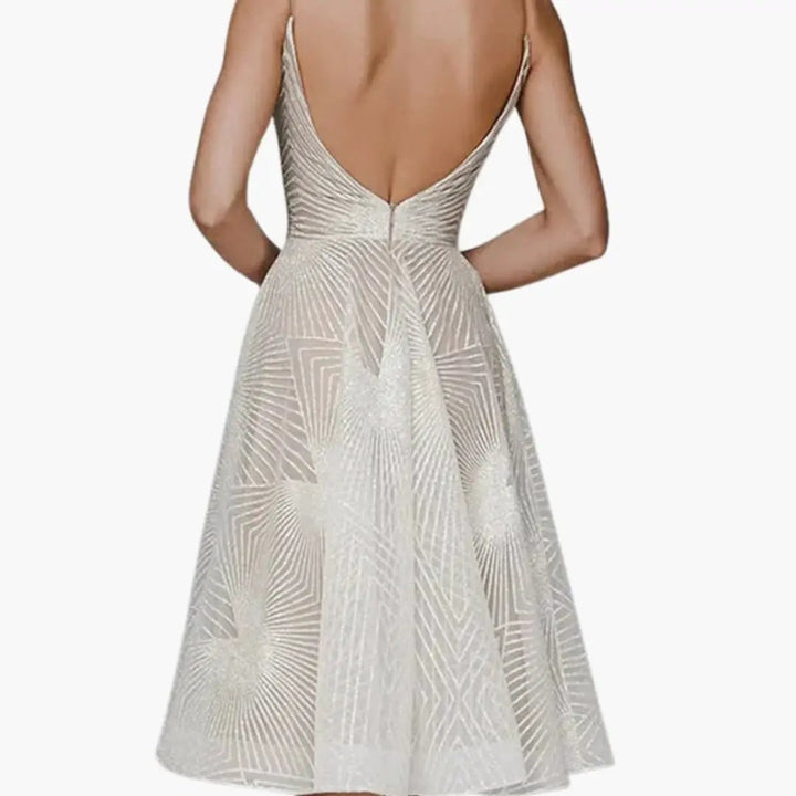 Women’s Sleeveless Midi Dress with Open Back