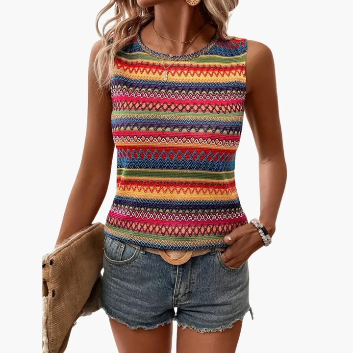 Women's Sleeveless Striped Tank Top