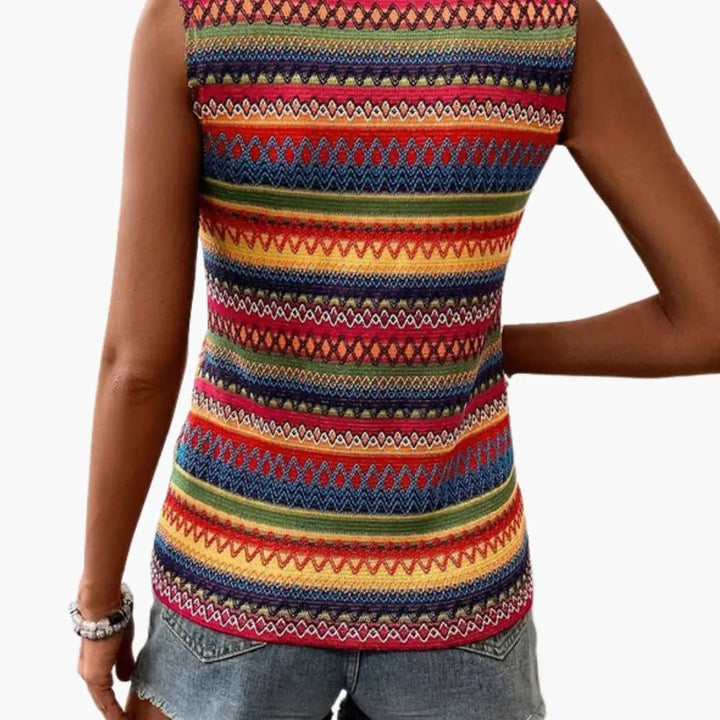 Women's Sleeveless Striped Tank Top