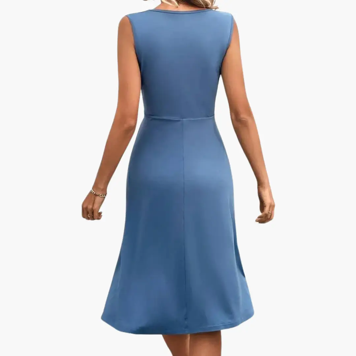Women’s Sleeveless V - Neck Floral Midi Dress
