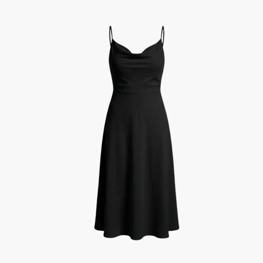 Women’s Square Neck Maxi Dress with Back Lace - Up Waist