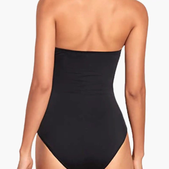Women’s Strapless One-Piece Swimsuit with Tummy Control Panel
