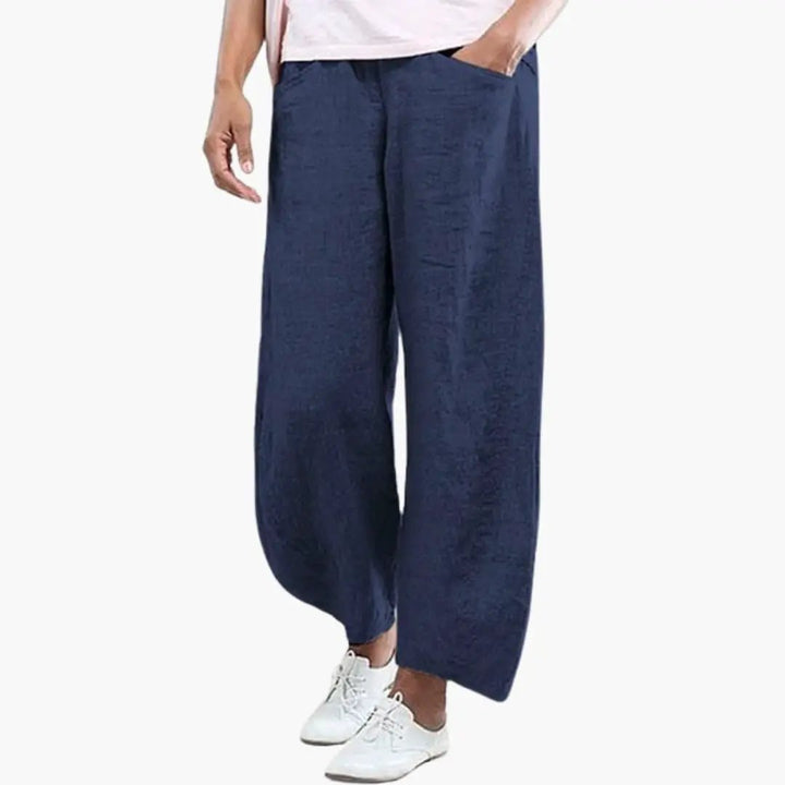 Women’s Summer Pants with Elastic Waistband and Loose Fit