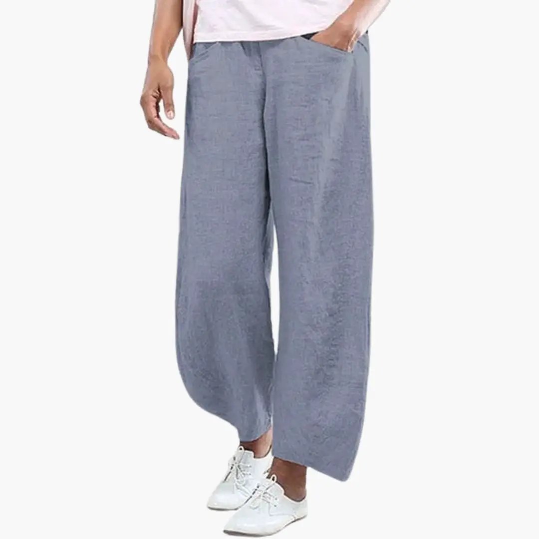 Women’s Summer Pants with Elastic Waistband and Loose Fit