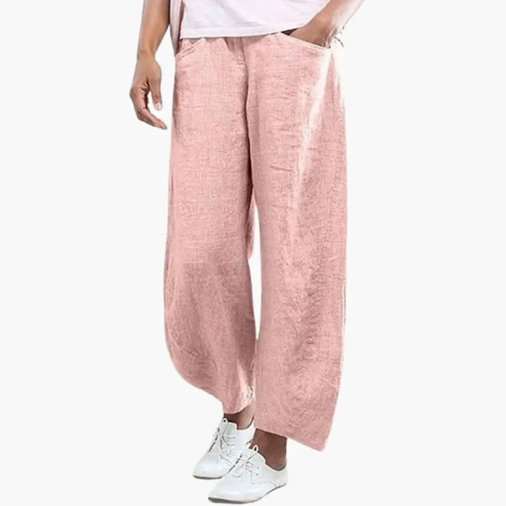 Women’s Summer Pants with Elastic Waistband and Loose Fit
