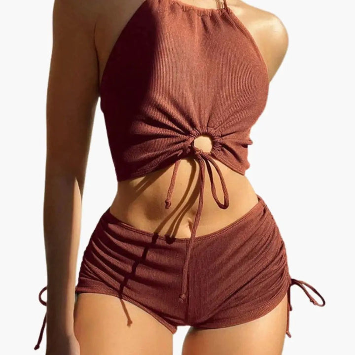Women’s Triangle Bikini Set with Tie Side Bottom – Two-Piece Swimsuit