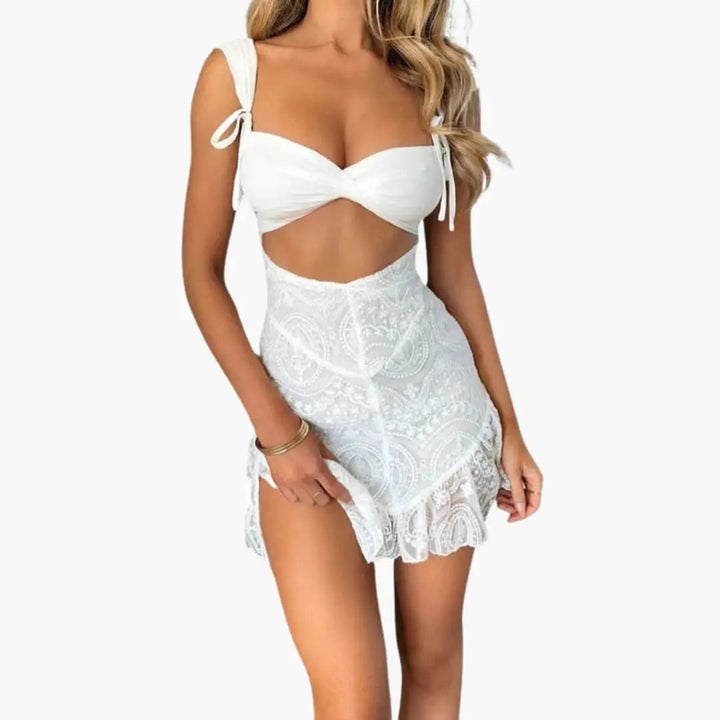Women’s Two-Piece Matching Set – Short Sleeve Round Neck Top and Bottom