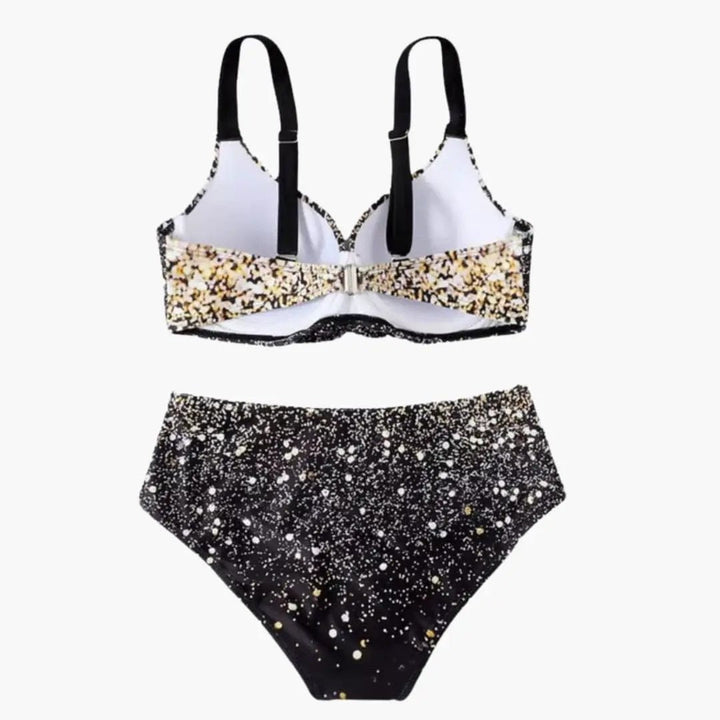 Women’s Underwire High-Waisted Tropical Print Bikini Set