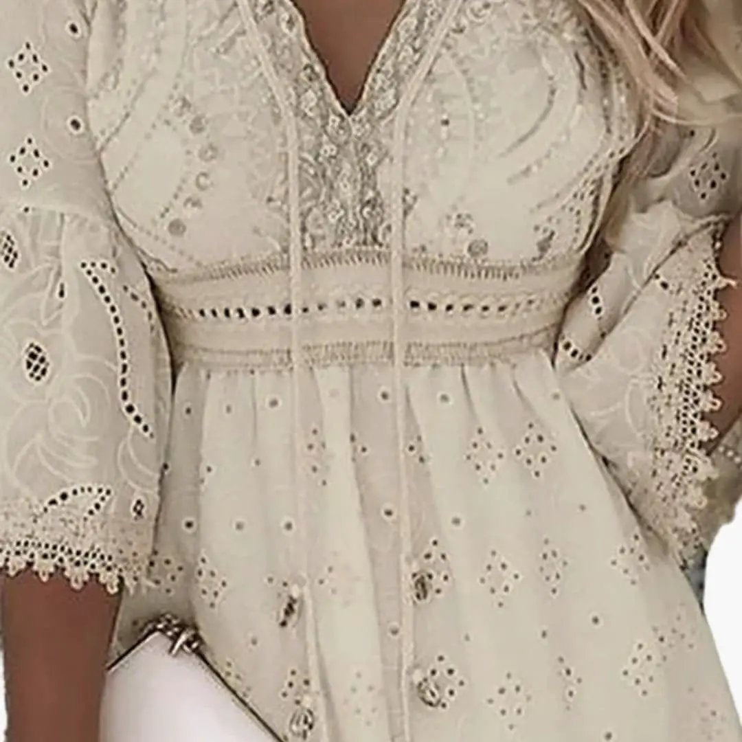Women’s V-Neck Dress with Straight Fit