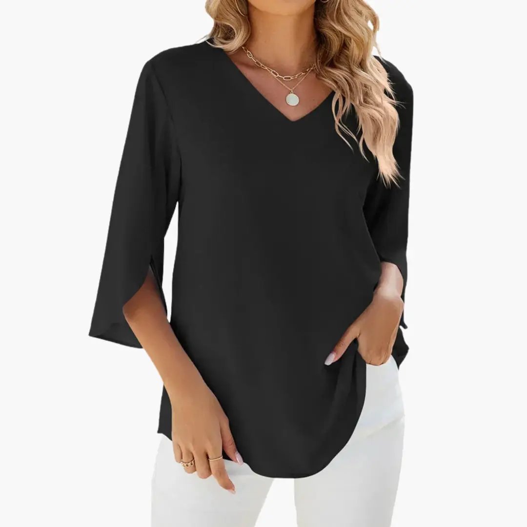 Women’s V-Neck Long Sleeve Blouse