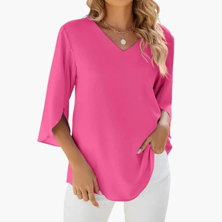 Women’s V-Neck Long Sleeve Blouse