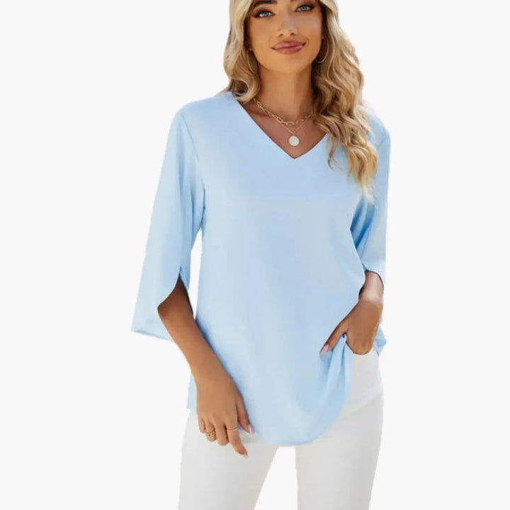 Women’s V-Neck Long Sleeve Blouse