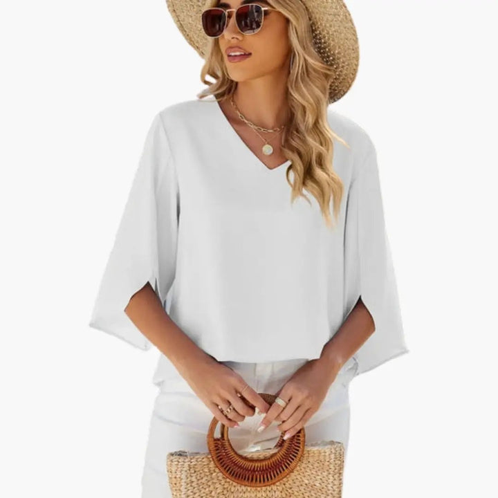 Women’s V-Neck Long Sleeve Blouse