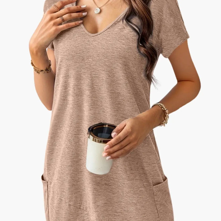 Women’s V-Neck T-Shirt with Side Pockets