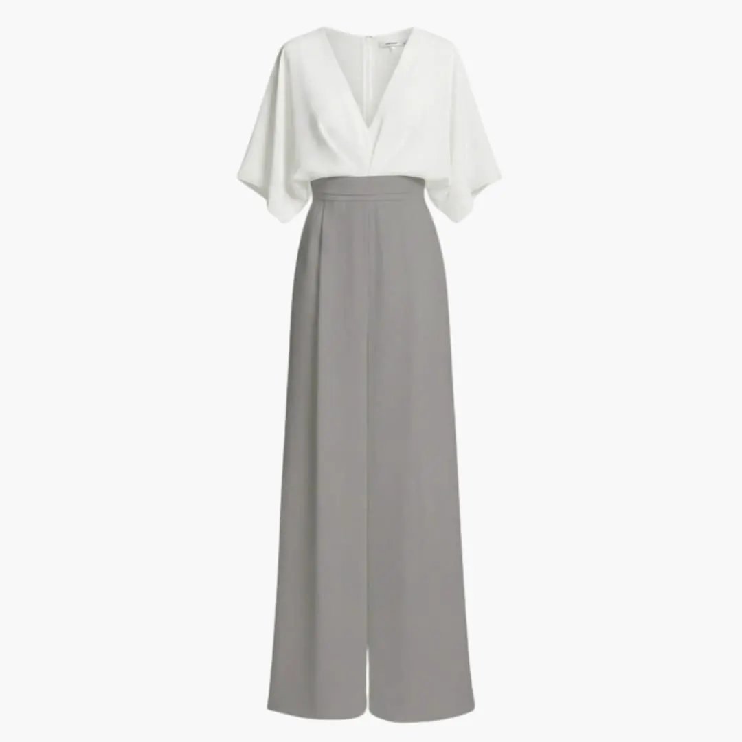 Women’s V - Neck Wide Leg Jumpsuit