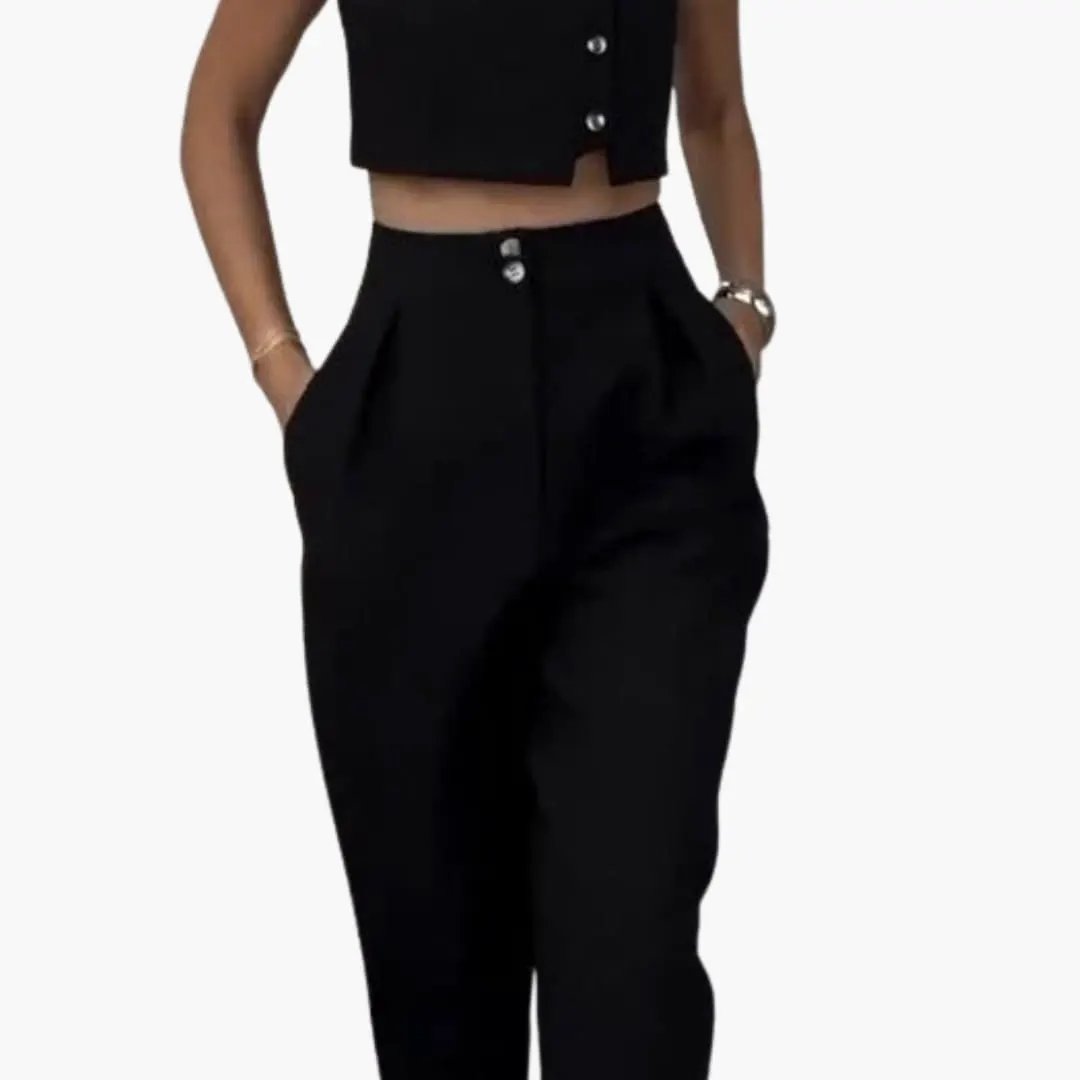 Women's Vest Top & amp - Cropped Pants Two-Piece Set