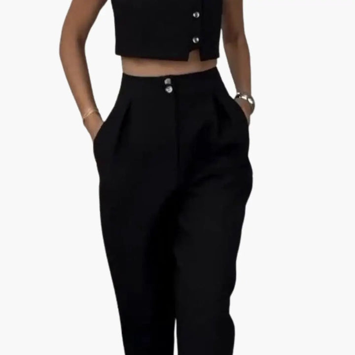 Women's Vest Top & amp - Cropped Pants Two-Piece Set