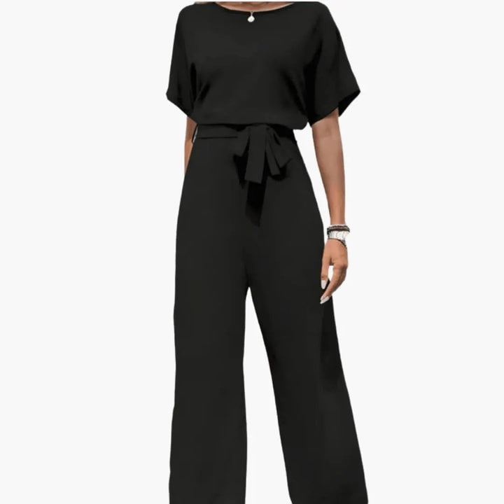 Women’s Wide Leg Jumpsuit with Defined Waist – One-Piece Outfit