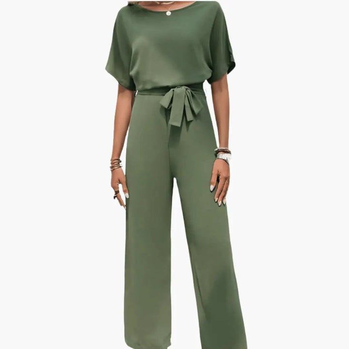 Women’s Wide Leg Jumpsuit with Defined Waist – One-Piece Outfit