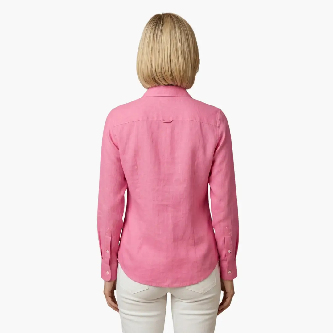 Women’s Button-Down Blouse Collared Long Sleeve Loose Fit Shirt